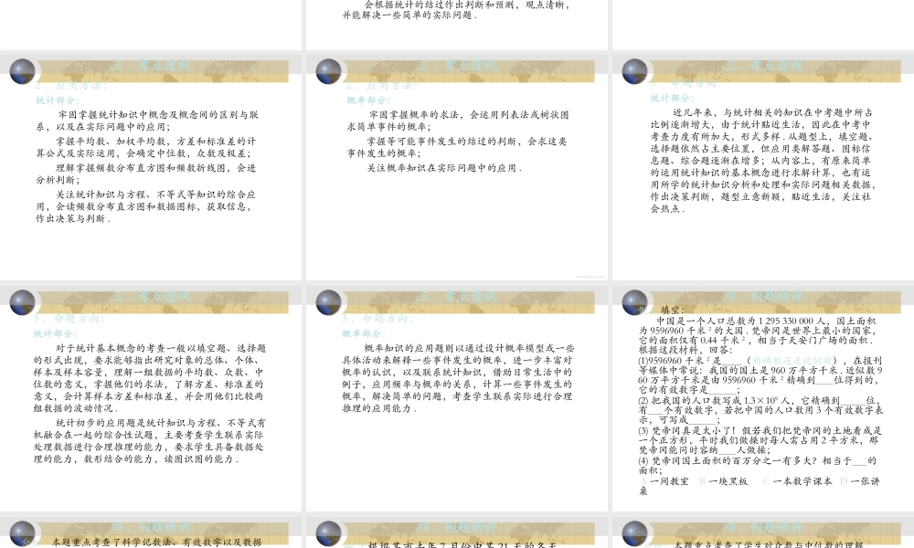 中考数学专题(数与代数)—第三十讲(专题讲座(4))课件(北师大版) 课件