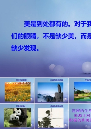 八年级政治下册 第4单元 分清是非 第13课(多一点情趣 多一点高雅)感受生活的美素材 苏教版 素材