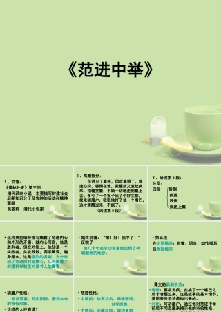 九年级语文 范进中举复习课件 新人教版 课件