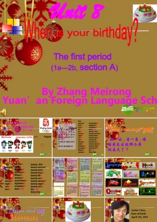 七年级英语上册 Unit 8 When is your birthday Period 1课件 人教新目标版 课件