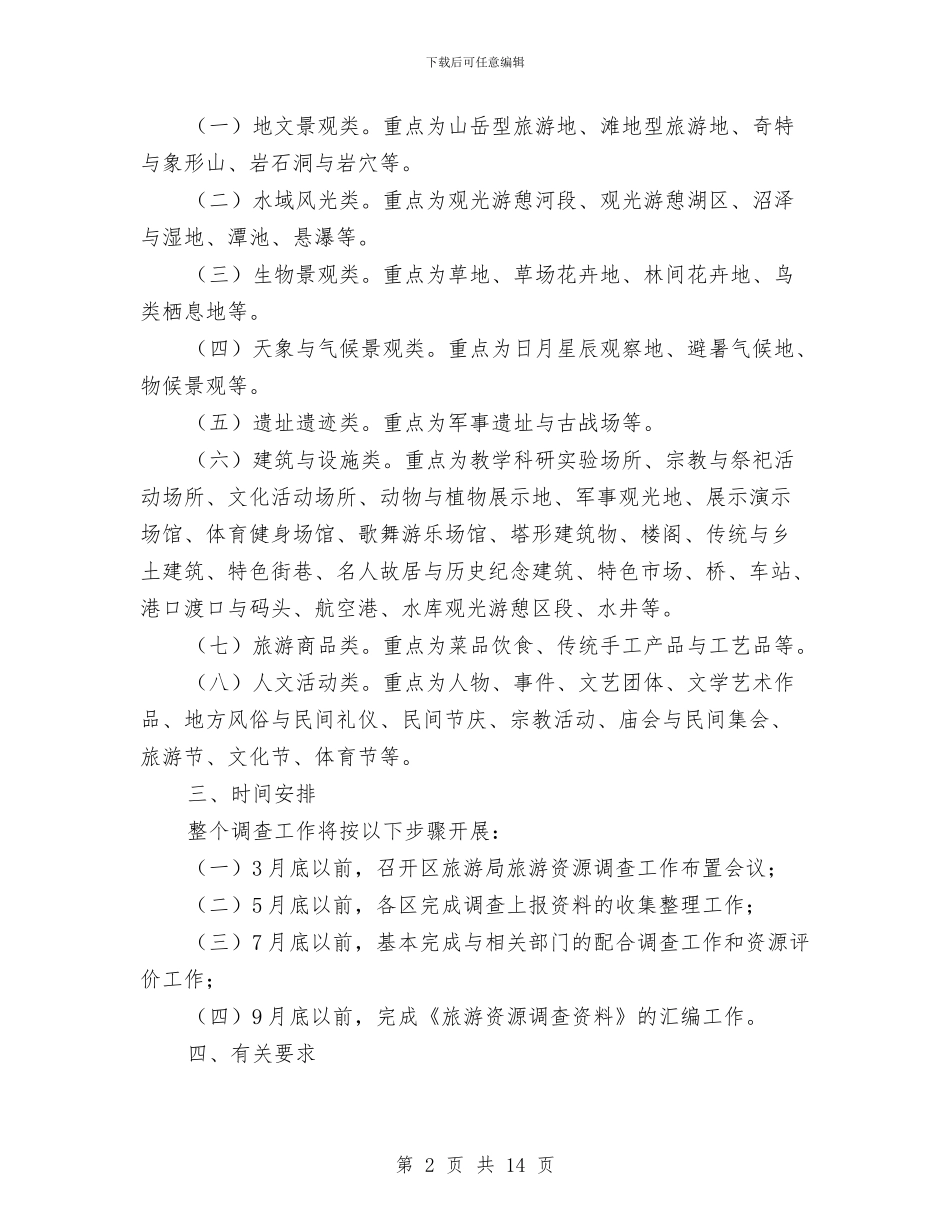 市旅游资源普查工作通知与市旅游饭店管理工作大会发言词汇编_第2页