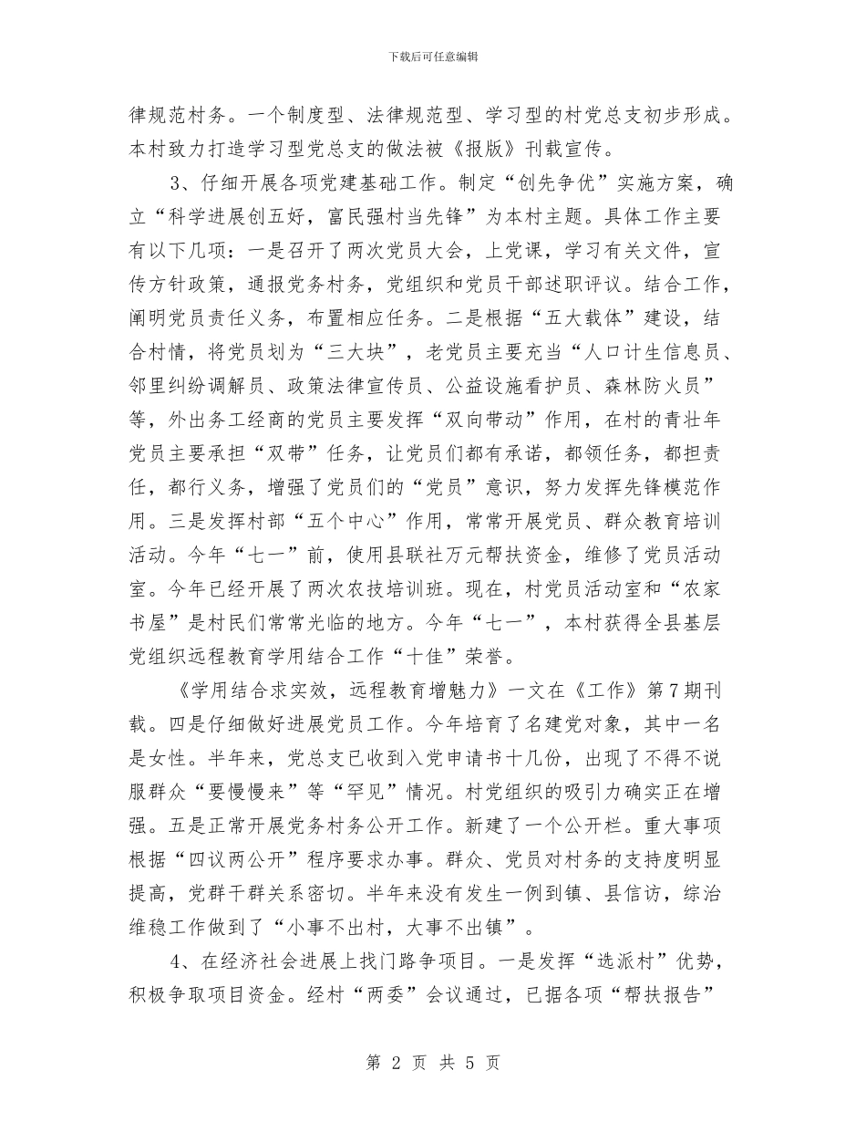 干部挂职驻村年终工作总结与干部提拔考察提纲汇编_第2页