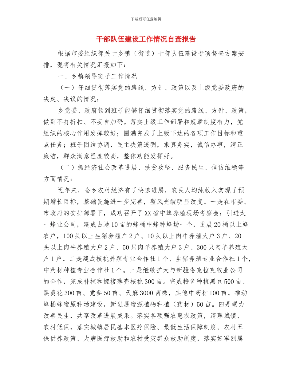 干部队伍作风大整顿自查总结与干部队伍建设工作情况自查报告汇编_第3页