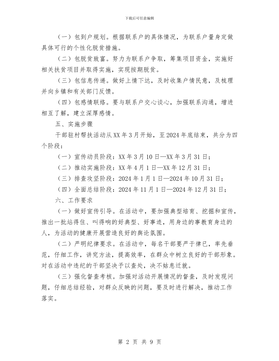 干部驻村帮扶工作意见与平台建设项目工作要点汇编_第2页