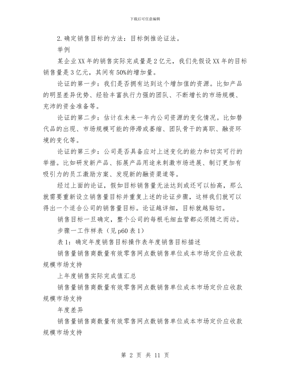 年度销售计划九步法与年房地产市场销售工作计划范文汇编_第2页