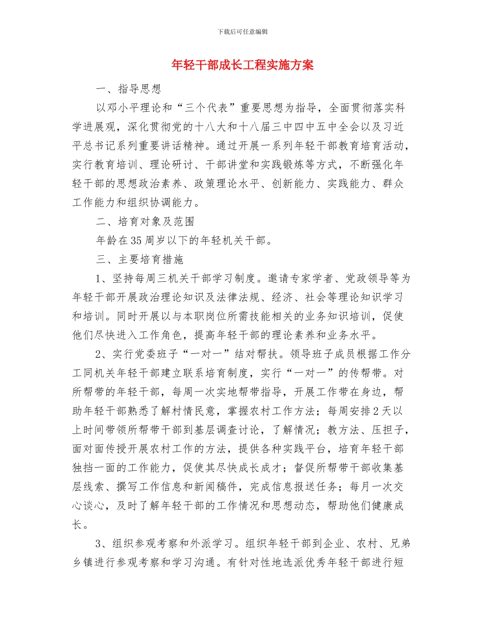 年终总结及工作计划写作技巧与年轻干部成长工程实施方案汇编_第3页