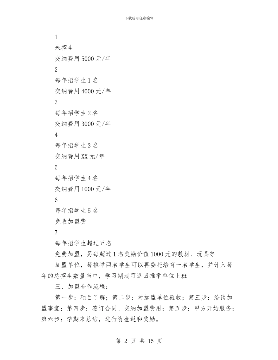 幼儿园加盟合作协议与幼儿园助理个人工作总结汇编_第2页