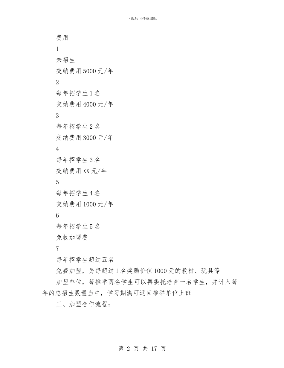 幼儿园加盟合作协议与幼儿园助理教师个人工作总结汇编_第2页