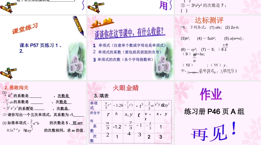 课件21整式（2）