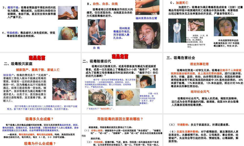 小学生珍爱生命、拒绝毒品完整版PPT(1)