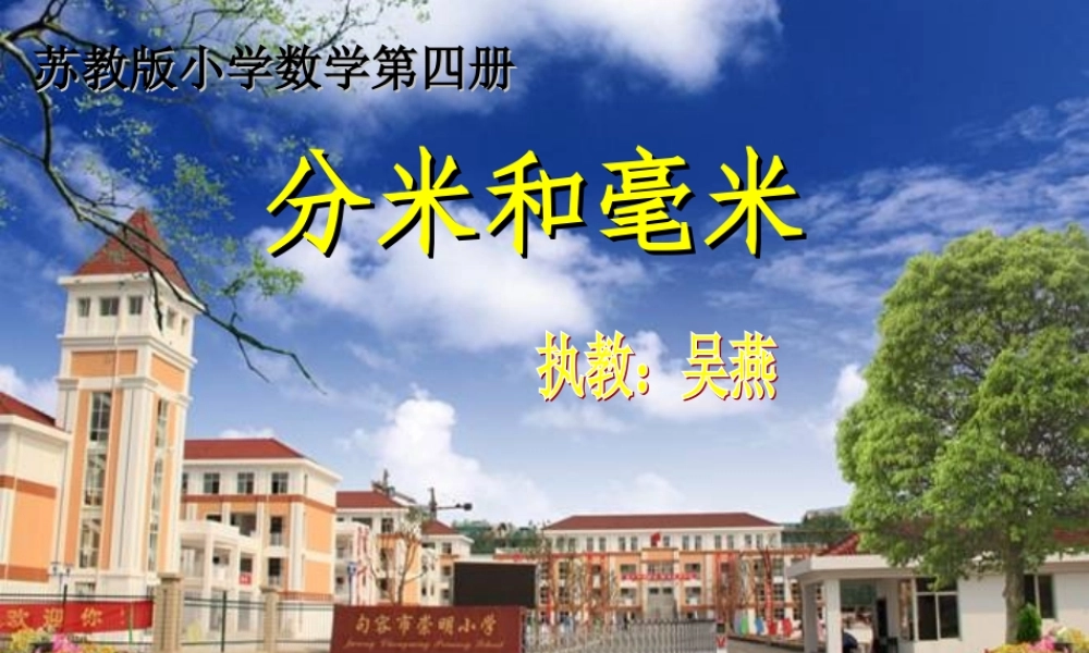 认识分米和毫米