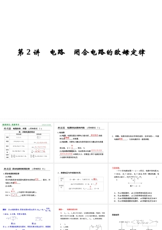 2015届高三物理大一轮复习：7-2_电路_闭合电路的欧姆定律