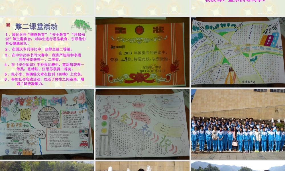 共迎灿烂的明天——初二八家长会课件