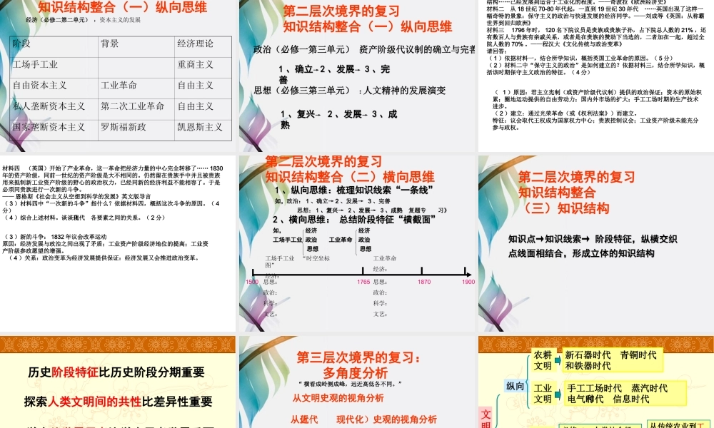 高考历史复习三境界以近代西方文明为例