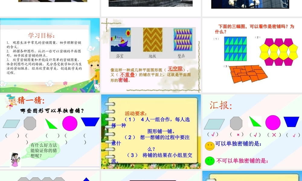 （苏教版）五年级数学下册课件《奇妙的图形密铺》