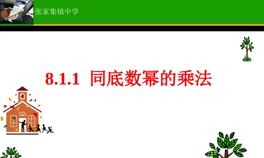 同底数幂的乘法(1)