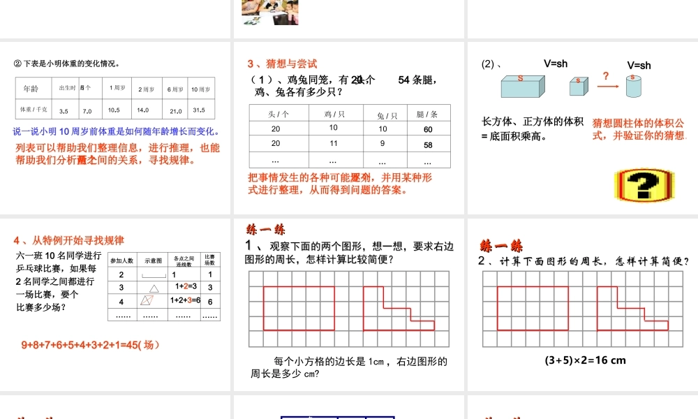 北师大版六年级下册数学总复习《解决问题的策略》