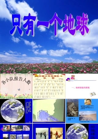 《我们只有一个地球》主题班会