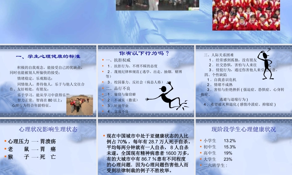 小学生心理健康主题班会(1)