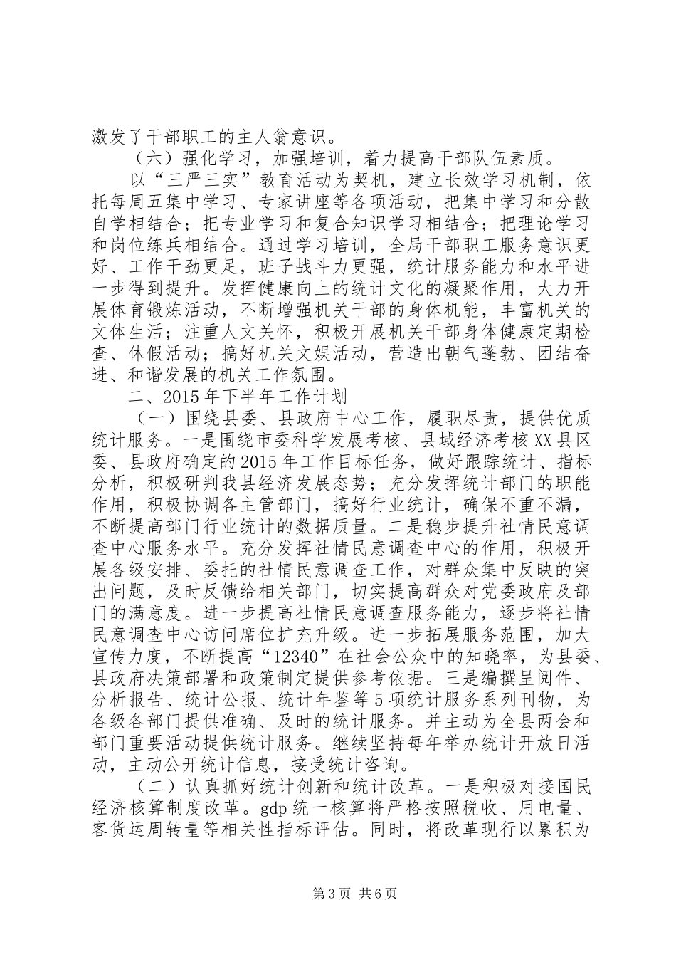 统计局半年工作总结及下半年工作计划_第3页