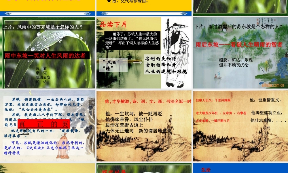 定风波优秀课件