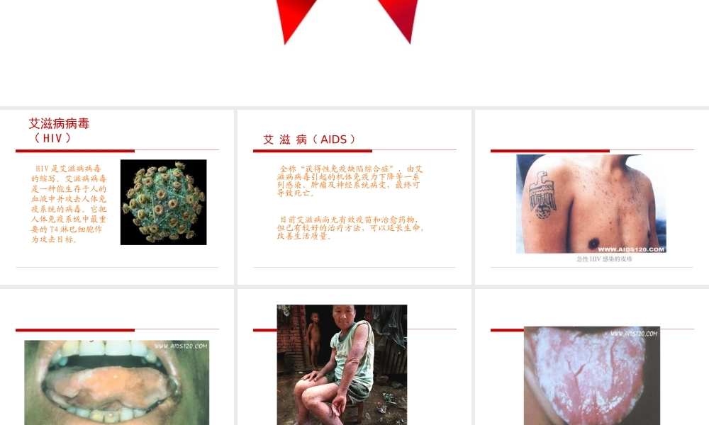 艾滋病防治知识主题班会