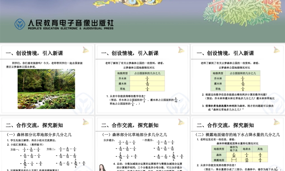 分数加减混合运算例1