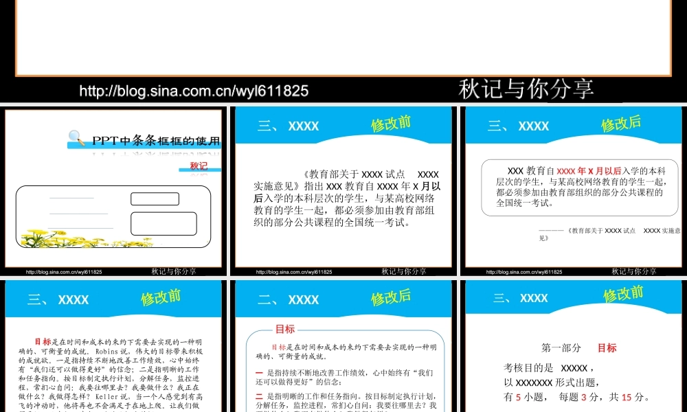 2010-PPT中条条框框的使用