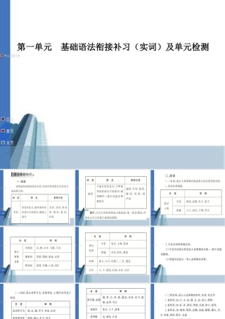 第一单元基础语法衔接补习及单元检测
