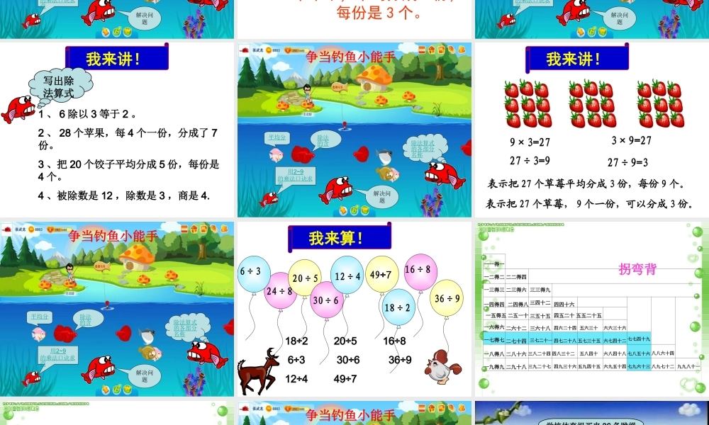 表内除法整理和复习