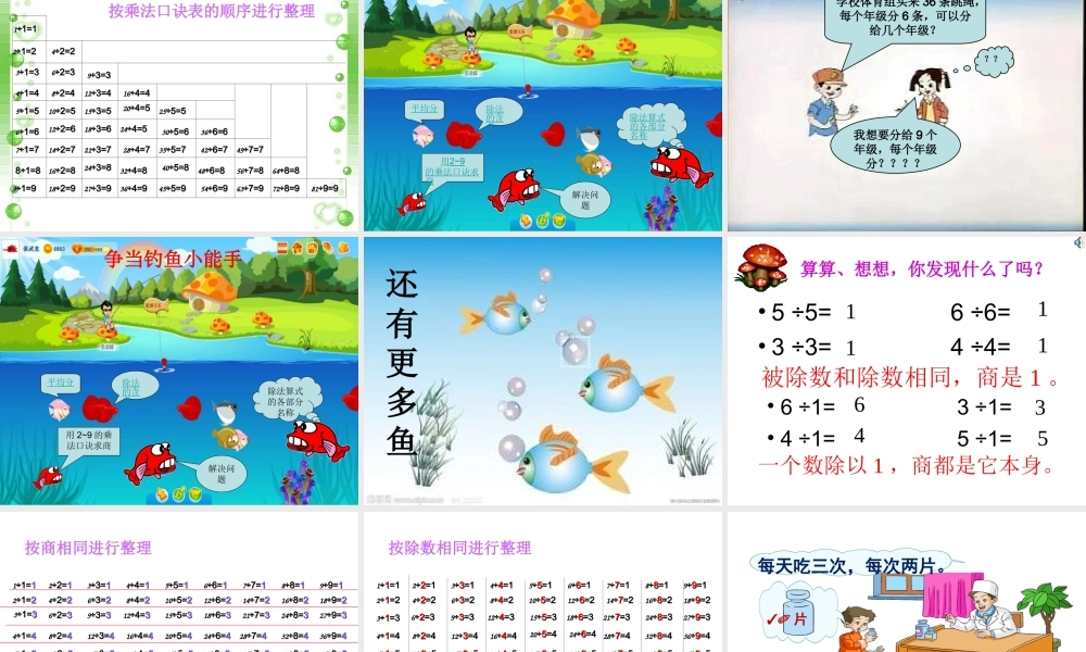 表内除法整理和复习