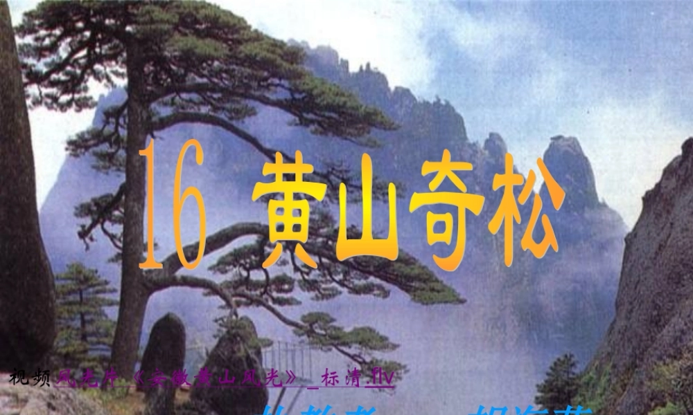 黄山奇松课件(苏教版)