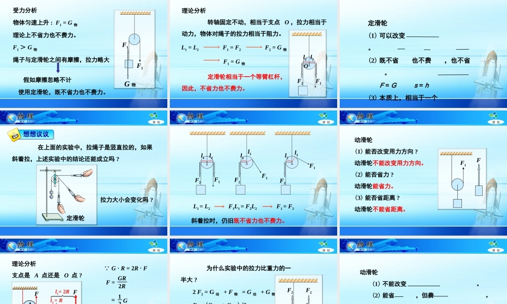 [理化生]滑轮PPT