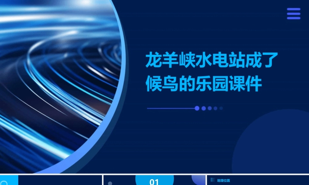 龙羊峡水电站成了候鸟的乐园课件