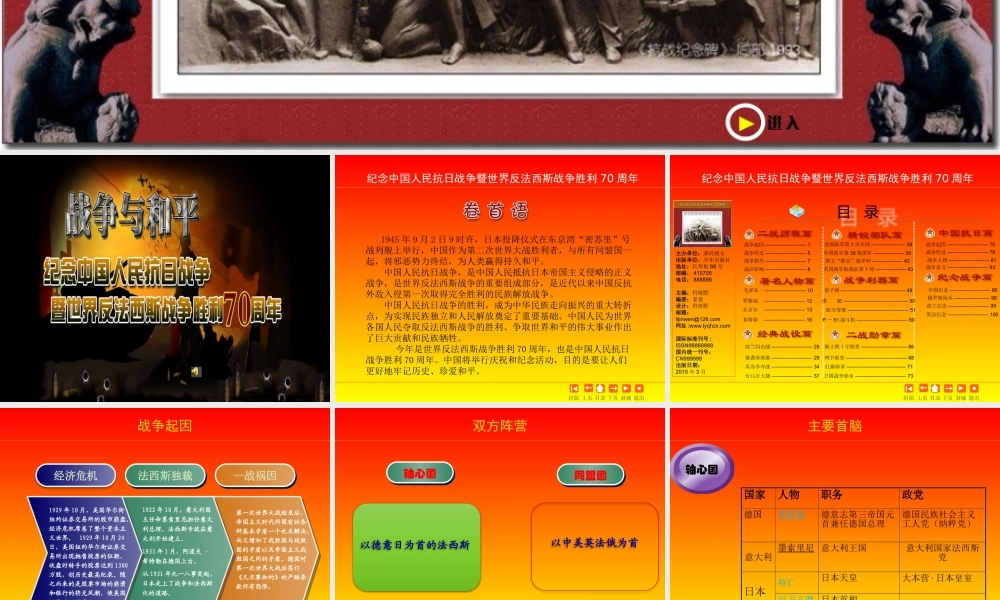 纪念抗战胜利70周年