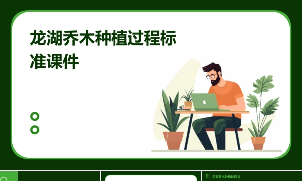 龙湖乔木种植过程标准课件