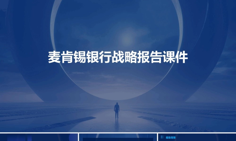 麦肯锡银行战略报告课件