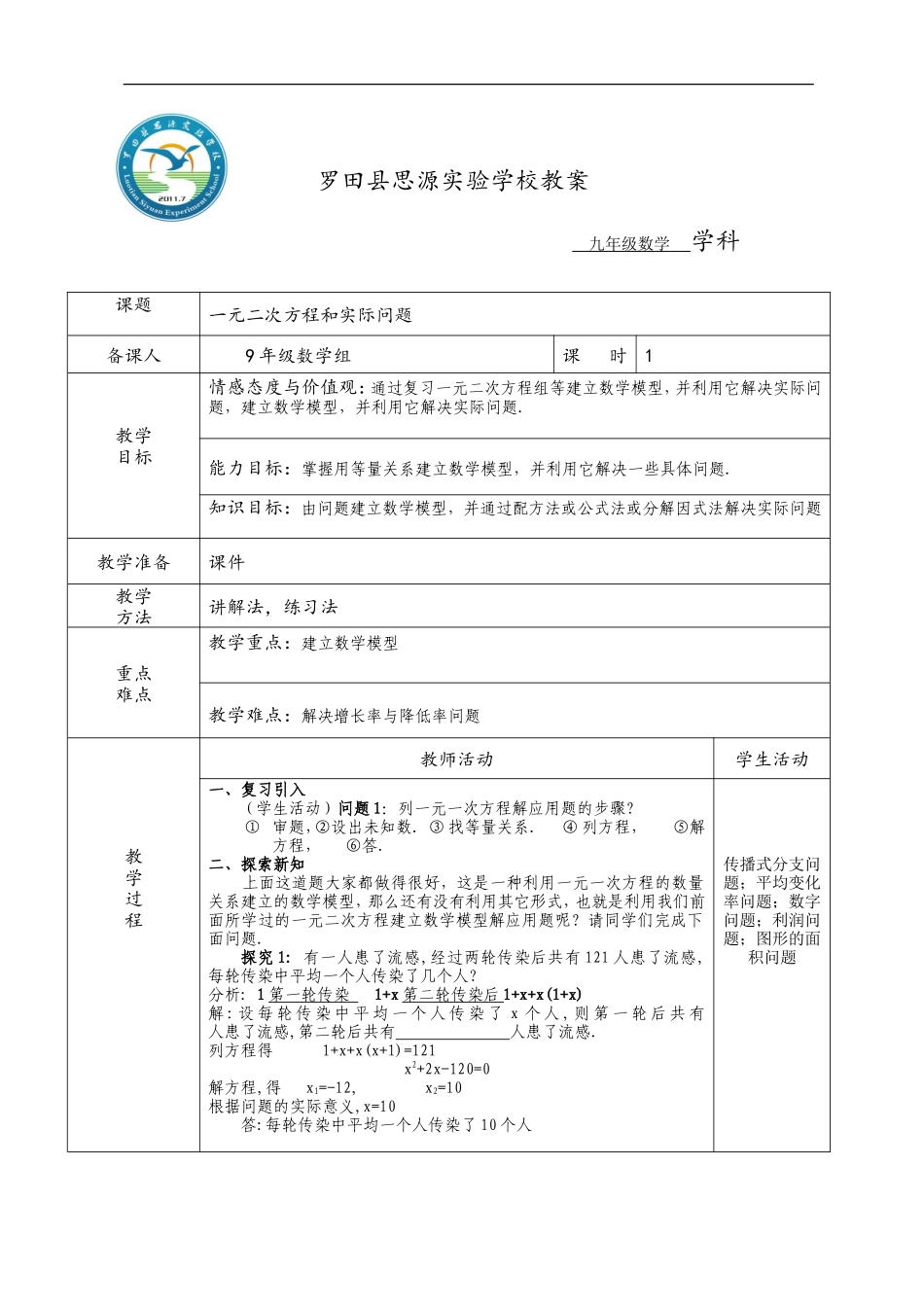 一元二次方程和实际问题_第1页