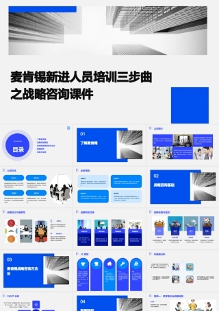 麦肯锡新进人员培训三步曲之战略咨询课件