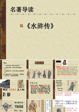 名著水浒复习课件