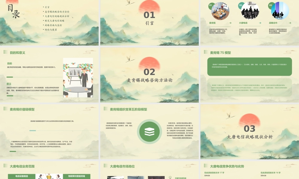 麦肯锡大唐电信战略的制定方法