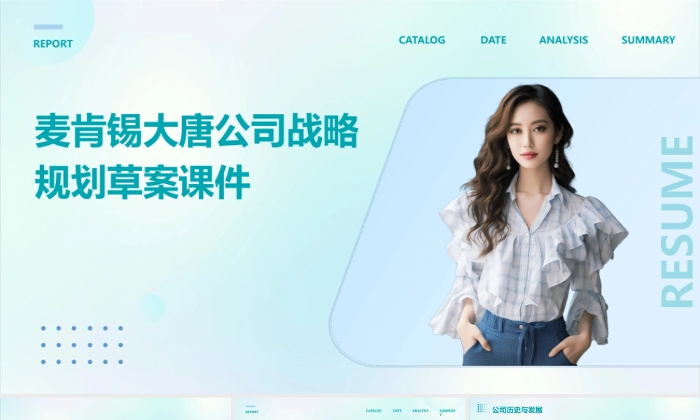 麦肯锡大唐公司战略规划草案课件