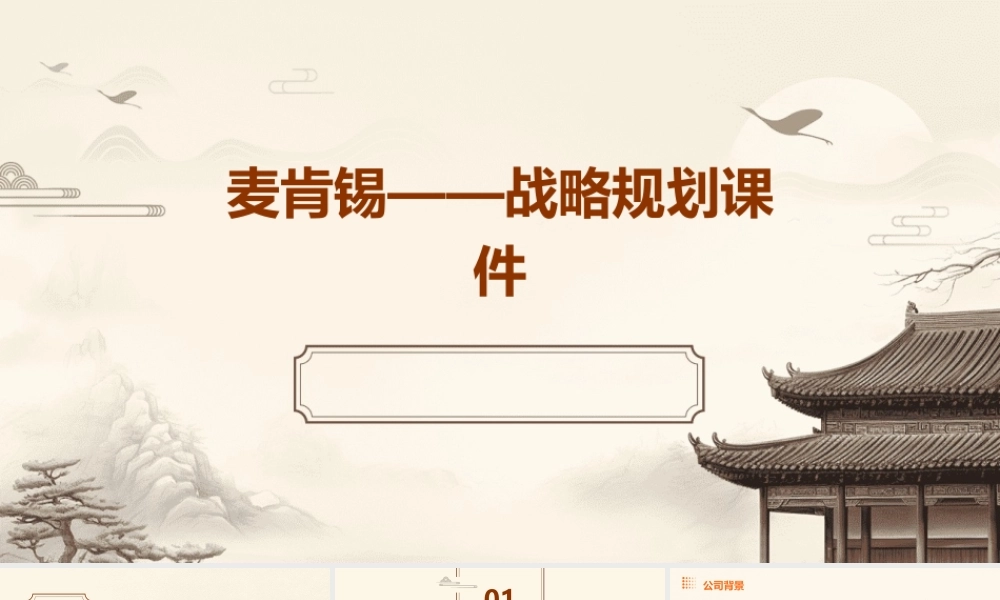 麦肯锡——战略规划课件