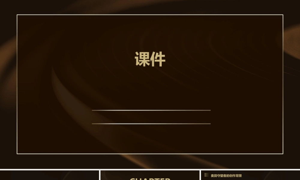 麦田里的的守望者课件