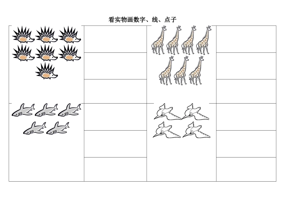 看实物画数字、线、点子_第1页