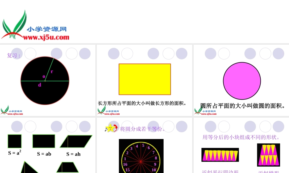 北师大版数学六年级上册《圆的面积》PPT课件之四