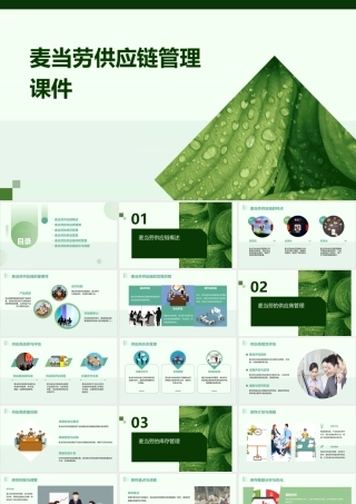 麦当劳供应链管理课件