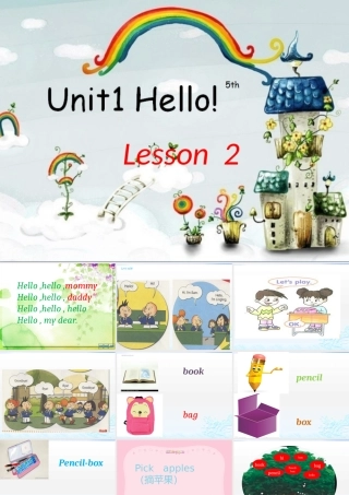 一年级上册快乐英语lesson2课件