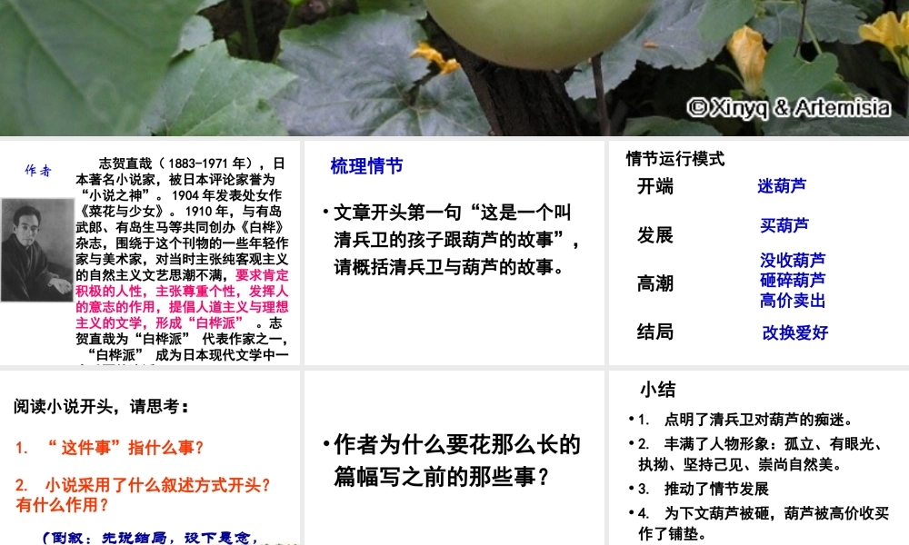 人教版-选修-《外国小说欣赏》《清兵卫与葫芦》