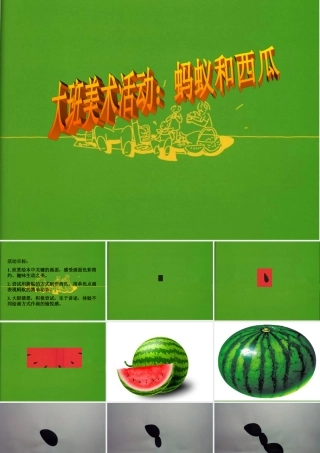 大班美术活动：蚂蚁和西瓜